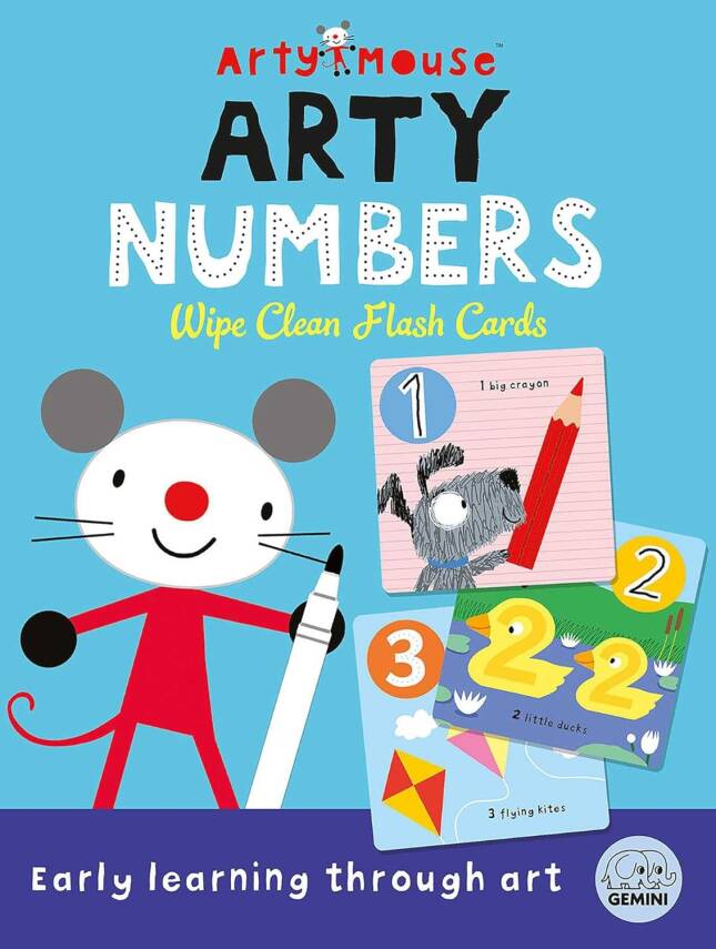 Arty Mouse Arty Numbers Wipe Clean Flash Cards - 1