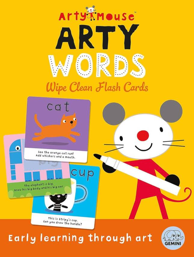 Arty Mouse Arty Words Wipe Clean Flash Cards - 1