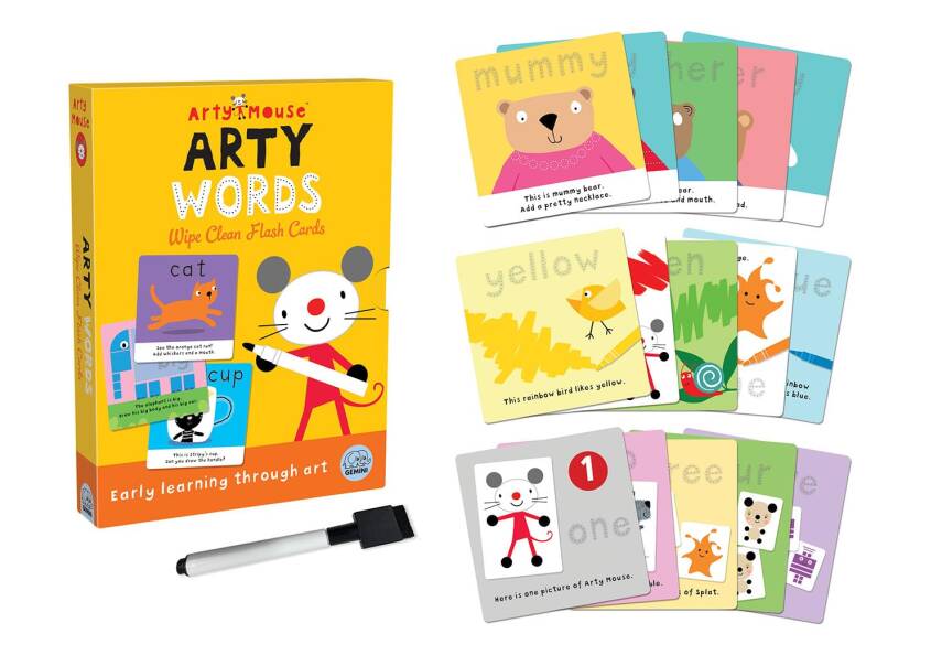 Arty Mouse Arty Words Wipe Clean Flash Cards - 2