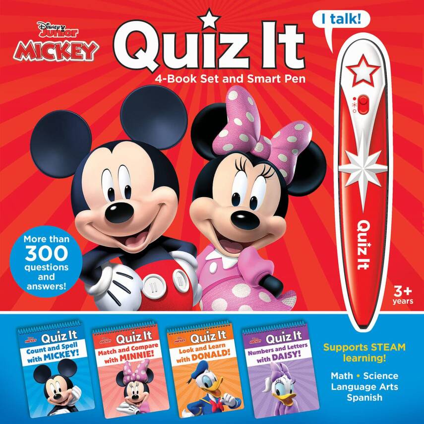 Disney: Mickey - Quiz it Pen - 4 Book Set and Talking Smart Pen - 1