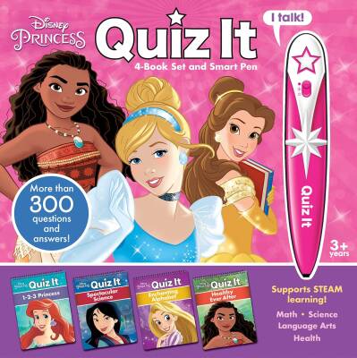 Disney Princess: Quiz it Pen - 4 Book Set and Talking Smart Pen - Pi Kids