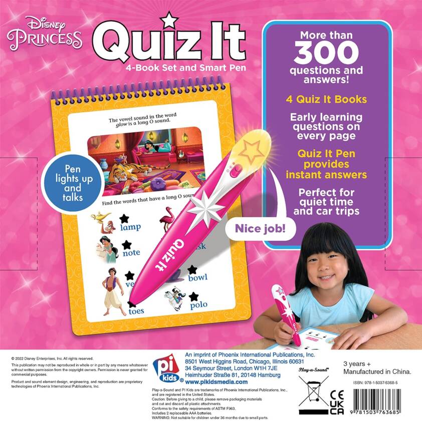 Disney Princess: Quiz it Pen - 4 Book Set and Talking Smart Pen - 2