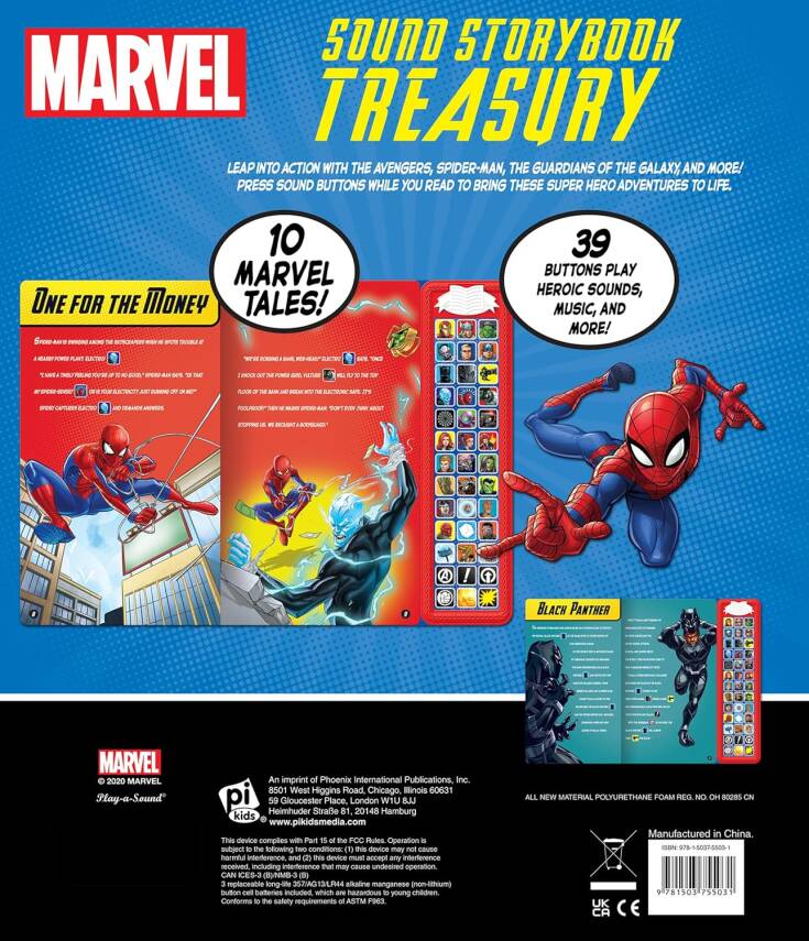 Marvel: Spider-Man, Avengers, Black Panther, and More! - Sound Storybook Treasury - 2