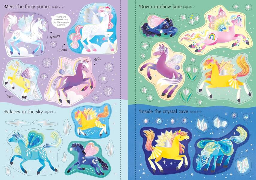 Sparkly Fairy Ponies Sticker Book - 6