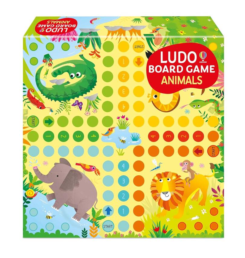 Usborne Book & Board Game Animal Ludo - 1