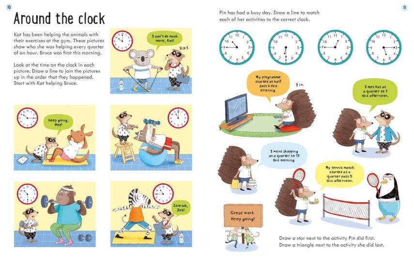 Usborne Workbooks Telling the Time - 2