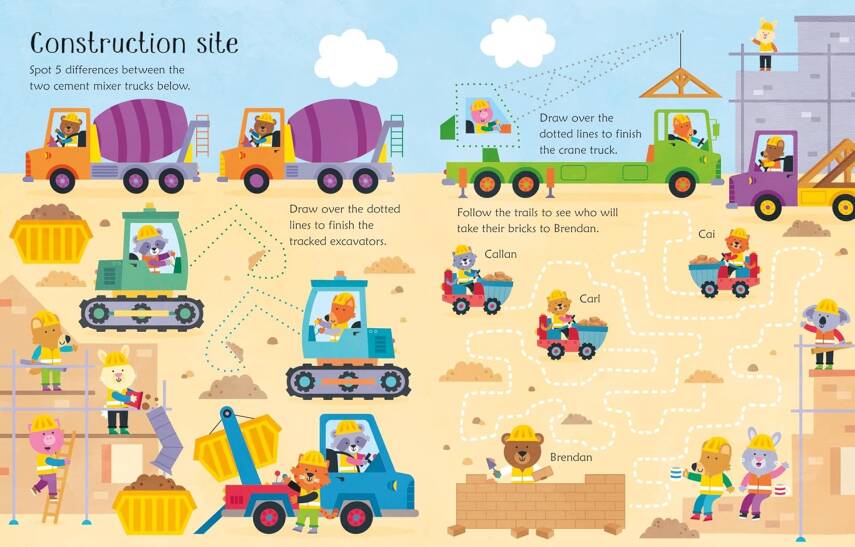 Wipe-Clean Trucks and Diggers Activities - 2